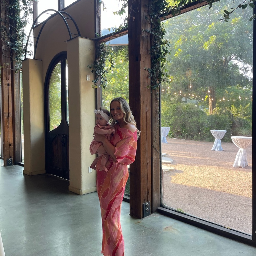 Never Fully Dressed Pink Abstract Tilly Dress
